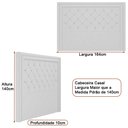 Ver imagem 2 de Cabeceira para Cama Box Casal 164cm Phili Linho Bege - Sallar Home