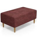 Ver imagem 2 de Puff Decorativo Sala de Estar Cléo W01 Pés Palito 90 cm Linho Bordô - Lyam Decor