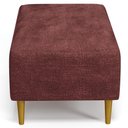 Ver imagem 6 de Puff Decorativo Sala de Estar Cléo W01 Pés Palito 90 cm Linho Bordô - Lyam Decor