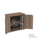Ver imagem 7 de Armário Baixo para Escritório PE40 com 2 Portas Pivotantes Cinza/Walnut