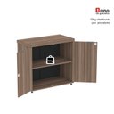 Ver mais imagens de Armário Baixo para Escritório PE40 com 2 Portas Pivotantes Cinza/Walnut