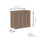 Ver imagem 5 de Armário Baixo para Escritório PE40 com 2 Portas Pivotantes Cinza/Walnut