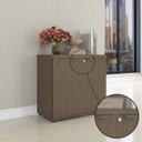 Ver imagem 2 de Armário Baixo para Escritório PE40 com 2 Portas Pivotantes Cinza/Walnut
