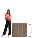 Ver imagem 6 de Armário Baixo para Escritório PE40 com 2 Portas Pivotantes Cinza/Walnut