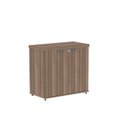 Ver imagem 3 de Armário Baixo para Escritório PE40 com 2 Portas Pivotantes Cinza/Walnut