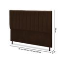 Ver imagem 3 de Cabeceira Estofados Casal Queen Quarto 1,64cm Lilian Suede Marrom Madelina Decor