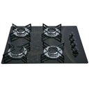 Ver imagem 3 de Cooktop Chamalar Bivolt Premium 4 Bocas Ultra Chama Vidro Temperado Mesclado Preto