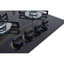 Ver imagem 2 de Cooktop Chamalar Bivolt Premium 4 Bocas Ultra Chama Vidro Temperado Mesclado Preto