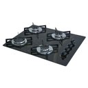 Ver imagem 1 de Cooktop Chamalar Bivolt Premium 4 Bocas Ultra Chama Vidro Temperado Mesclado Preto