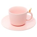 Ver imagem 6 de Conjunto 2 Xícaras de Chá de Cerâmica Colibri com Pires Rosa 170ml - Wolff