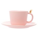 Ver imagem 3 de Conjunto 2 Xícaras de Chá de Cerâmica Colibri com Pires Rosa 170ml - Wolff