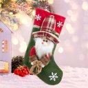 Ver imagem 4 de Bota Meia Decoração Enfeite Natalino Papai Noel Feltro 43cm