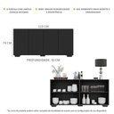 Ver imagem 5 de Buffet Aparador para Sala de Jantar Multimóveis Mp1092 Preto