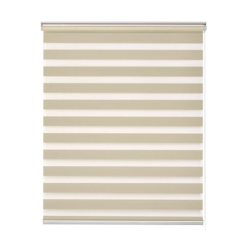 Persiana Rolo Zebra Standard 1,60 X 1,60 Bege Double Vision