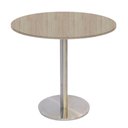 Ver imagem 1 de Mesa Bistrô Beta 112,50 Cm (alt) Disco Redondo Tampo Mdp Redondo 80 Cm (larg) X 2,50 Cm (alt) Noce