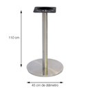 Ver imagem 2 de Mesa Bistrô Beta 112,50 Cm (alt) Disco Redondo Tampo Mdp Redondo 80 Cm (larg) X 2,50 Cm (alt) Noce