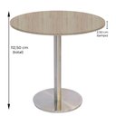 Ver imagem 4 de Mesa Bistrô Beta 112,50 Cm (alt) Disco Redondo Tampo Mdp Redondo 80 Cm (larg) X 2,50 Cm (alt) Noce