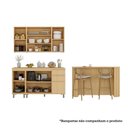 Ver imagem 6 de Cozinha Compacta 100% MDF 5 Peças com Tampo e Bancada 120cm Aura Luciane Móveis