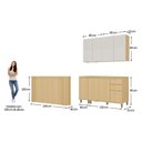 Ver imagem 7 de Cozinha Compacta 100% MDF 5 Peças com Tampo e Bancada 120cm Aura Luciane Móveis