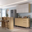 Ver imagem 1 de Cozinha Compacta 100% MDF 5 Peças com Tampo e Bancada 120cm Aura Luciane Móveis