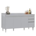 Ver imagem 1 de Balcão de Cozinha para Pia com Tampo 160cm Arkansas Cinza Claro - Lumil