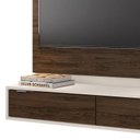 Ver imagem 4 de Home Suspenso Uruguai Off White/Cacau para TV até 47” - Móveis Leão