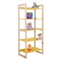 Ver imagem 2 de Estante Infantil Alta para Livros e Brinquedos Diversos 64x150cm Colorê Amarelo