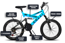 Ver imagem 5 de Bicicleta Gps Aro 20 Dupla Suspensão 21 Marchas Colli Azul Claro
