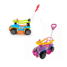 Carrinho de Brinquedo Jip Jip Infantil Empurrador com Buzina:rosa - 1
