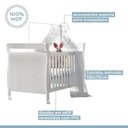 Ver imagem 7 de Berço Mini Cama Tigus Slim com Suporte para Mosquiteiro Branco