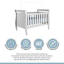 Ver imagem 6 de Berço Mini Cama Tigus Slim com Suporte para Mosquiteiro Branco