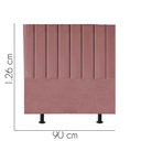 Ver imagem 2 de Cabeceira Estofada Carla 90cm Solteiro para Cama Colchão Box Quarto Suede Rose Gold - Aurora Line
