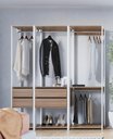 Ver imagem 2 de Guarda-Roupa Closet Easy 3 Peças 4 Gavetas Branco/Montana