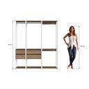 Ver imagem 6 de Guarda-Roupa Closet Easy 3 Peças 4 Gavetas Branco/Montana