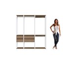 Ver imagem 5 de Guarda-Roupa Closet Easy 3 Peças 4 Gavetas Branco/Montana