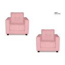 Ver imagem 1 de Kit Poltronas Estofadas Arezzo Suede: Rosa Bebê