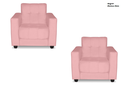 Ver imagem 1 de Kit Poltronas Estofadas Arezzo Suede: Rosa Bebê