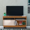 Ver imagem 2 de Rack para Sala de Estar Tv 50 Polegadas Estante Bancada Madeira Luxo:naturale