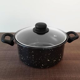 Panela Esmaltada Com Tampa De Vidro e Alças Laterais 3,2 Litros - 7