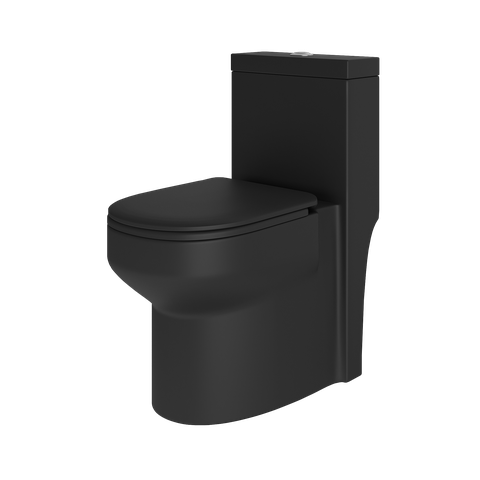 Vaso Sanitário Monobloco para Banheiro Eva - Fabribam Preto Fosco