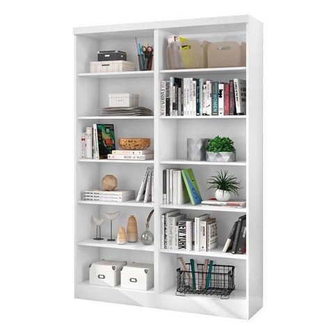 Livreiro Multiuso Branco Kit com 2 - Fdecor