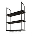 Ver imagem 2 de NICHO DE TETO PARA COZINHA 80 CM PRETO COM PRATELEIRA PRETA