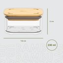 Ver imagem 6 de Pote Hermético Quadrado 230ml Tampa Bambu Bpa Free Coza