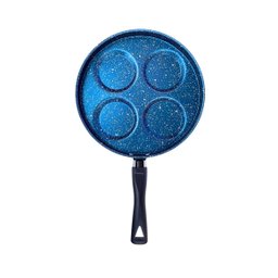 Frigideira Multiuso Gourmet 4 Divisórias Ovo Hambúrguer Azul - 2