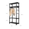 Guarda-Roupa Closet Laguna 4 prat 180Ax90Lx42P em Madeira Cubomob Preto - 6