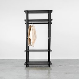 Guarda-Roupa Closet Laguna 4 prat 180Ax90Lx42P em Madeira Cubomob Preto - 5