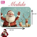 Ver imagem 3 de Tapete Natalino 40x60 Capacho Papai Noel Renas Antiderrapante