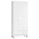 Ver imagem 2 de Quarto de Bebê 3 Portas com Gaveteiro Ternura Baby e Berço Lila Branco Brilho com Colchão para Berço