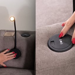 Sofá Decorativo Swift Elétrico Reclinável C/porta Copos Baú Cooler Linho Cinza G81 - Gran Belo - 6