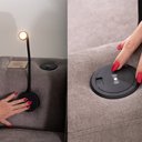 Ver imagem 6 de Sofá Decorativo Swift Elétrico Reclinável C/porta Copos Baú Cooler Linho Cinza G81 - Gran Belo